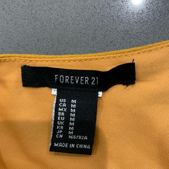 Forever 21 Mustard Open Back Cropped Tank - Picture 3 of 3